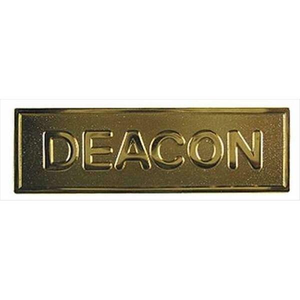 Swanson Christian Supply Badge Deacon Pin Back Rectangle Brass 80621